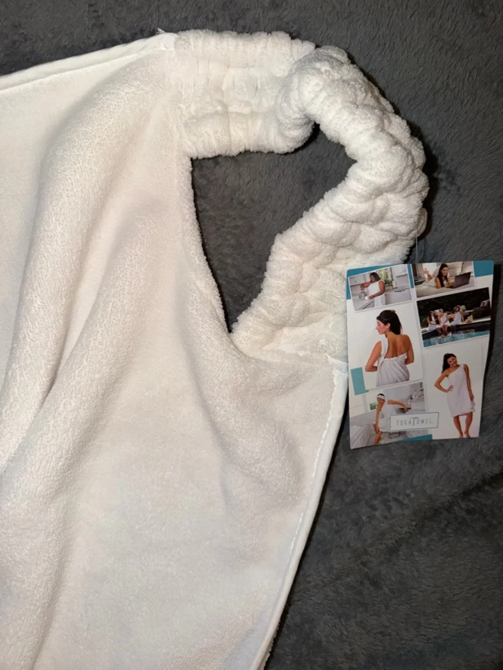 New White Wearable Toga Towel